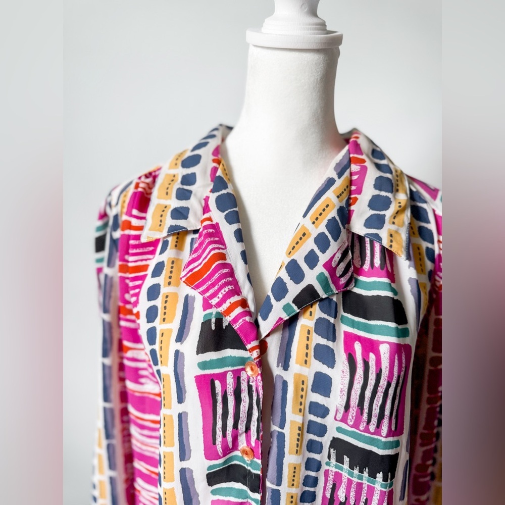 Vintage Patterned Button Up - image 5